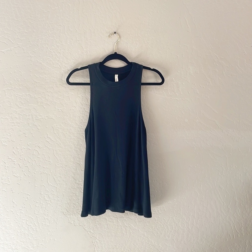 🌿Final Sale Wishlist Black Ribbed Knit Tank Top